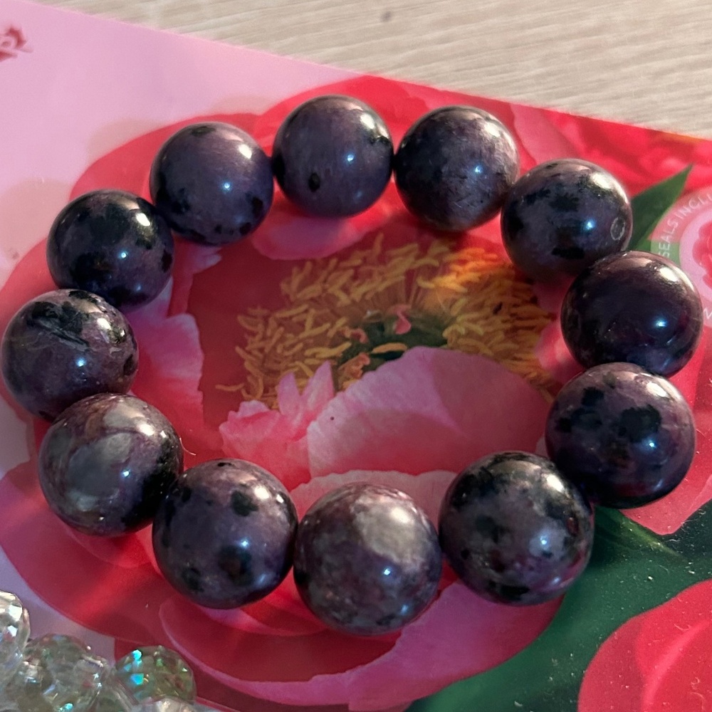 Natural Purple Charoite Gemstone Round Beads Bracelet AAAA